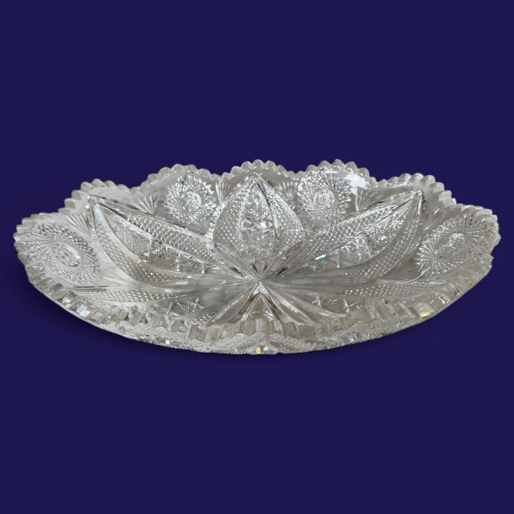 American Brilliant Period Cut Glass Dish (1 of 3)