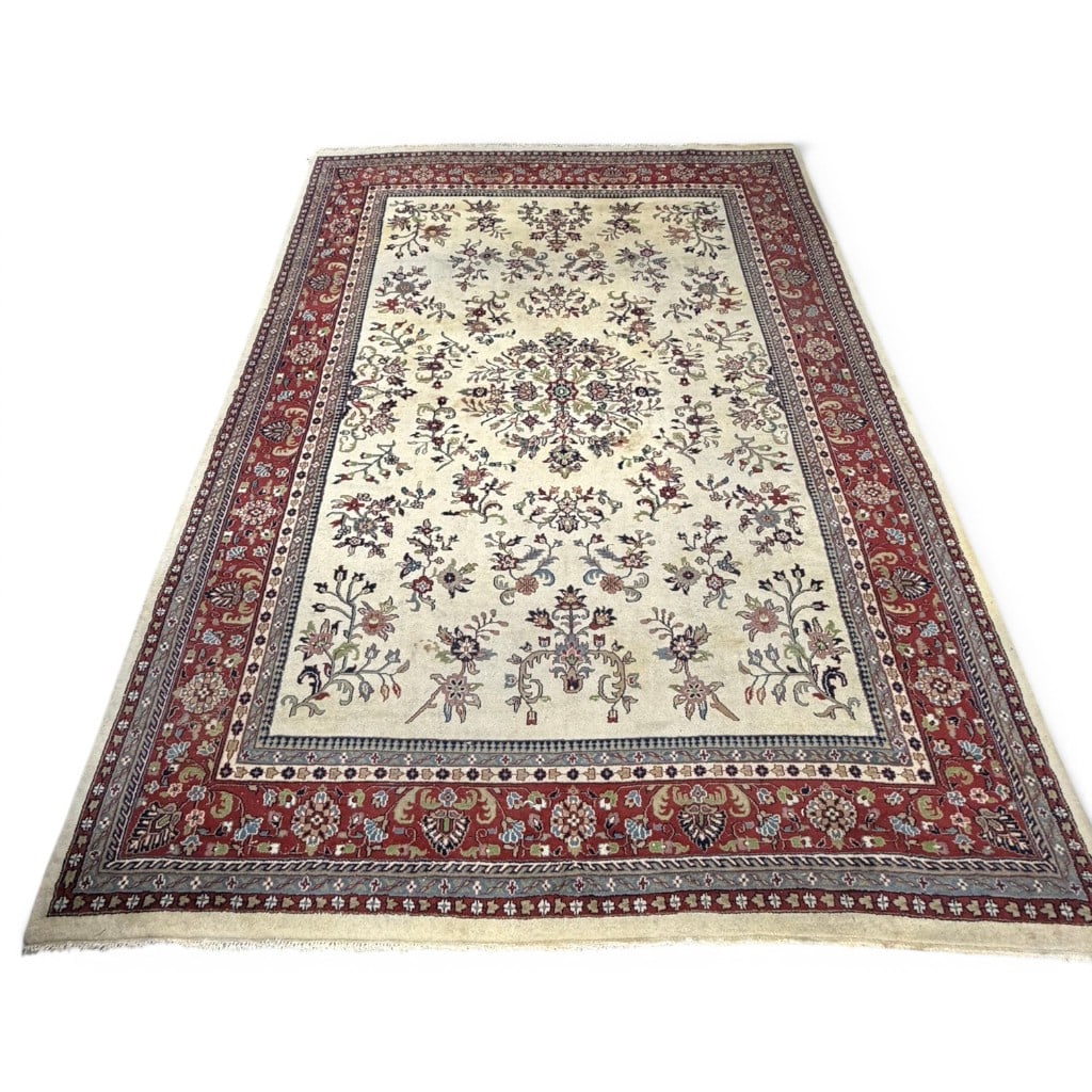 Indo Persian Tabriz Style Hand Knotted Carpet, 13 ft x 9 ft 10 in (1 of 3)