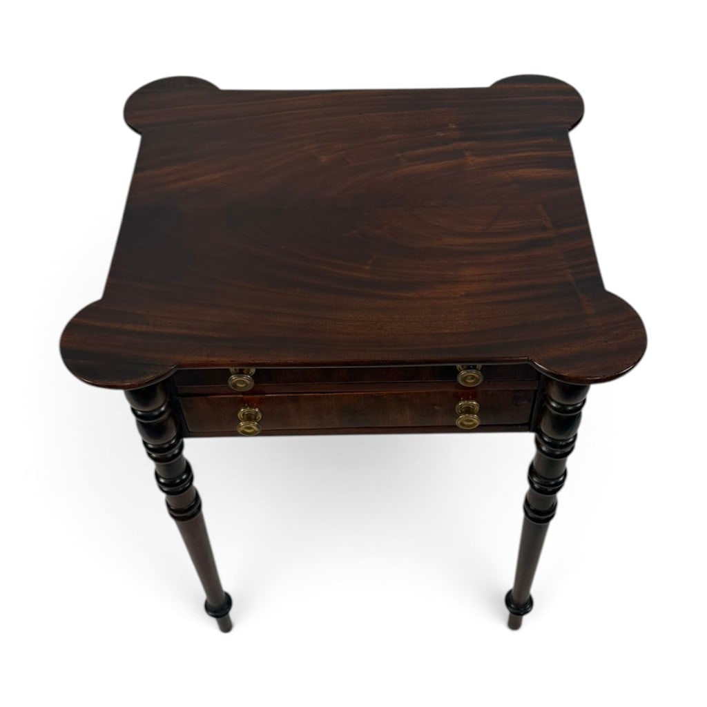 Sheraton Mahogany Cookie-Corner Work Table - 4