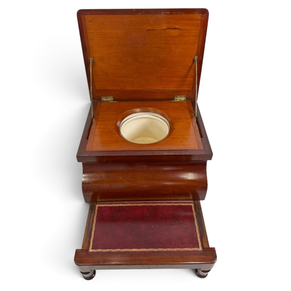 American Classical Mahogany Bedstep Commode - 5