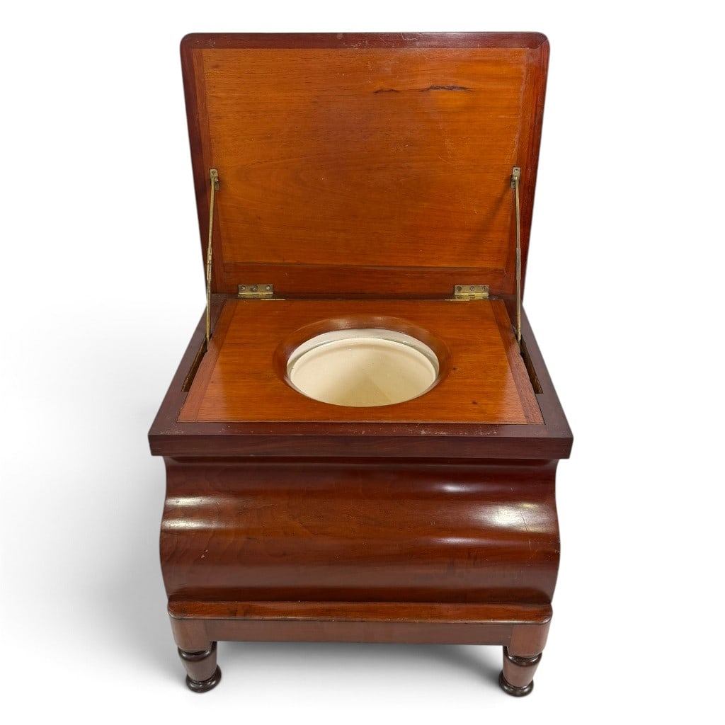 American Classical Mahogany Bedstep Commode - 6