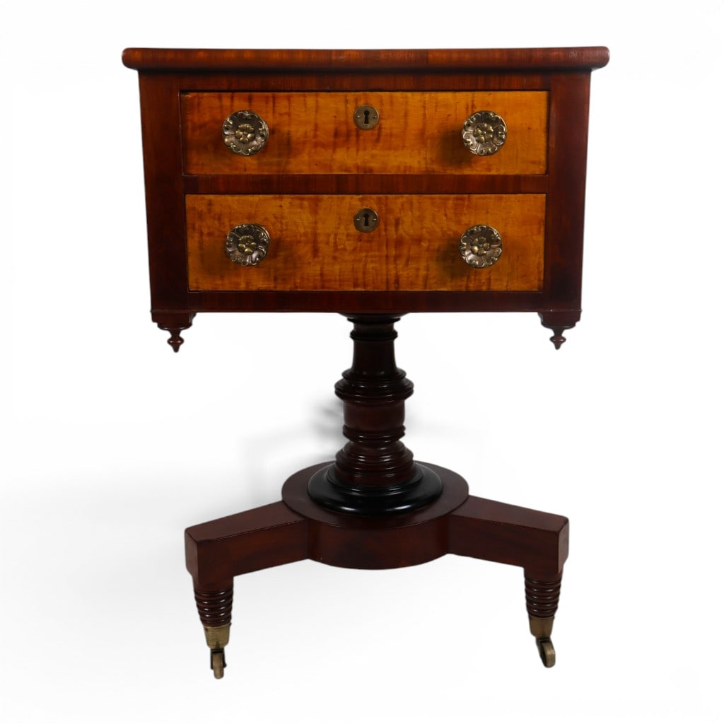 American Classical Mixed-Wood Work Table - 2