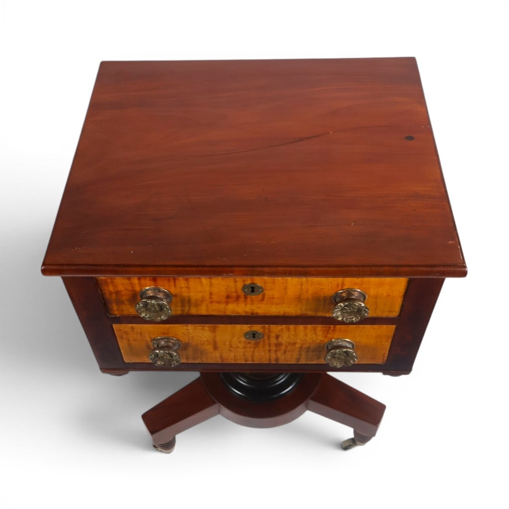 American Classical Mixed-Wood Work Table - 4