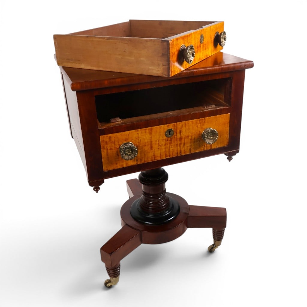 American Classical Mixed-Wood Work Table - 8