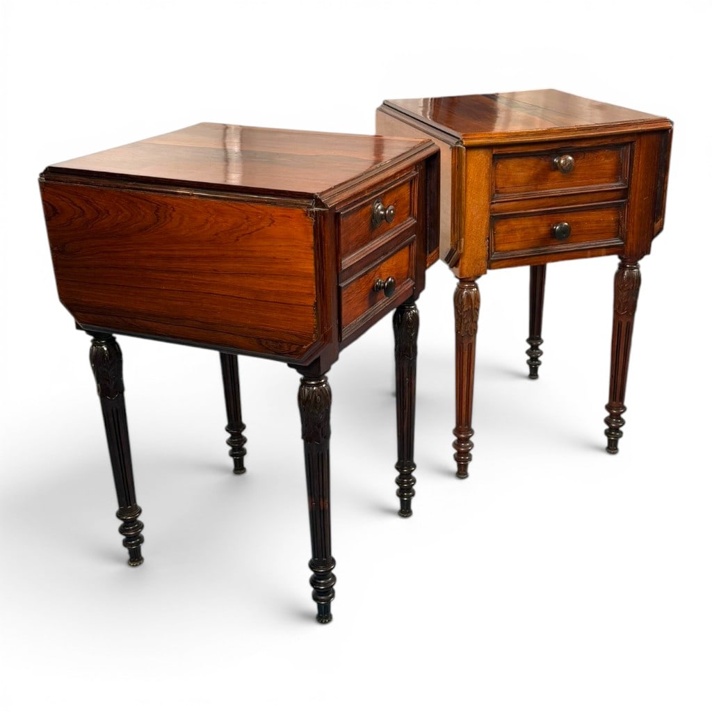 Pair Regency Rosewood Work Tables - 3