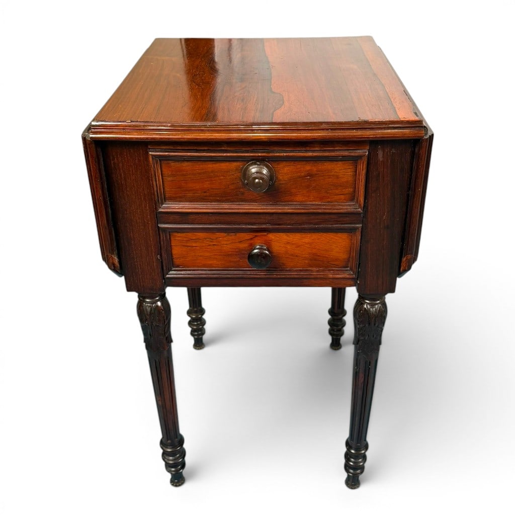 Pair Regency Rosewood Work Tables - 5