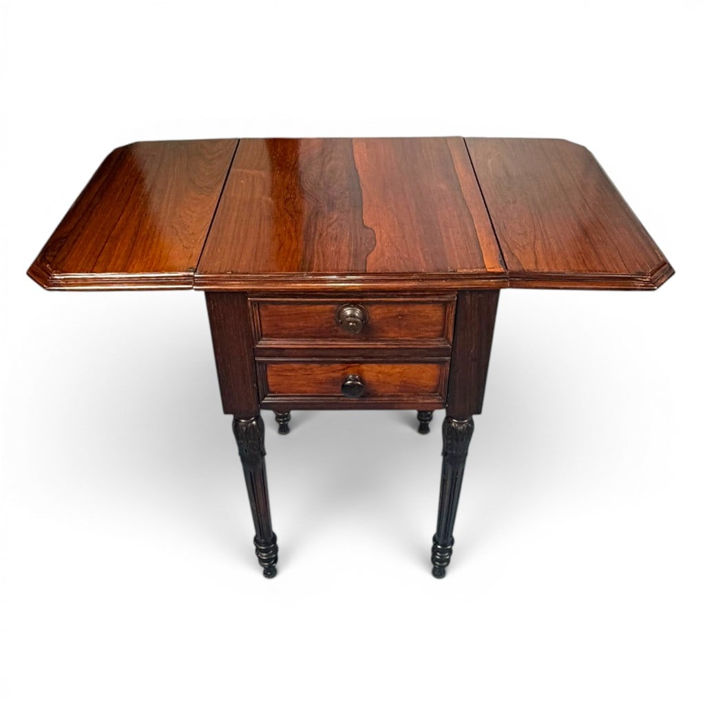 Pair Regency Rosewood Work Tables - 7