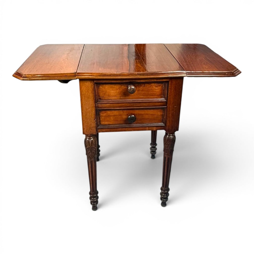 Pair Regency Rosewood Work Tables - 8