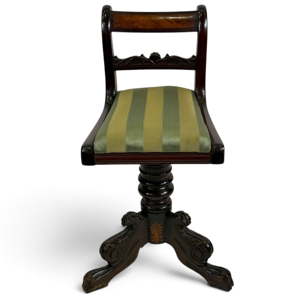 NY Classical Stenciled Piano Stool - 2