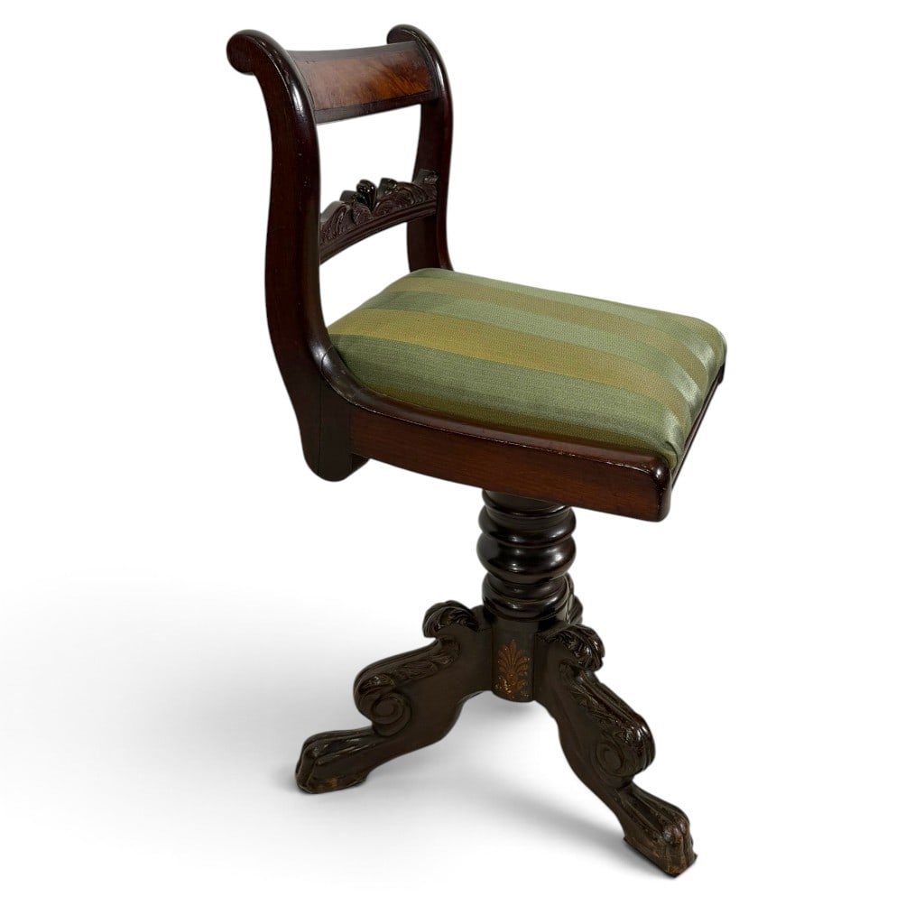 NY Classical Stenciled Piano Stool - 3
