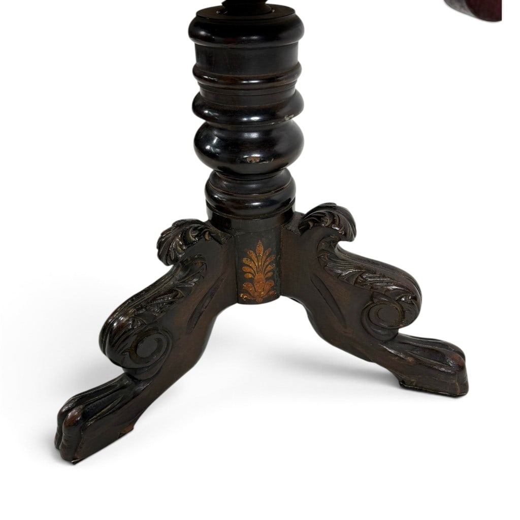 NY Classical Stenciled Piano Stool - 5