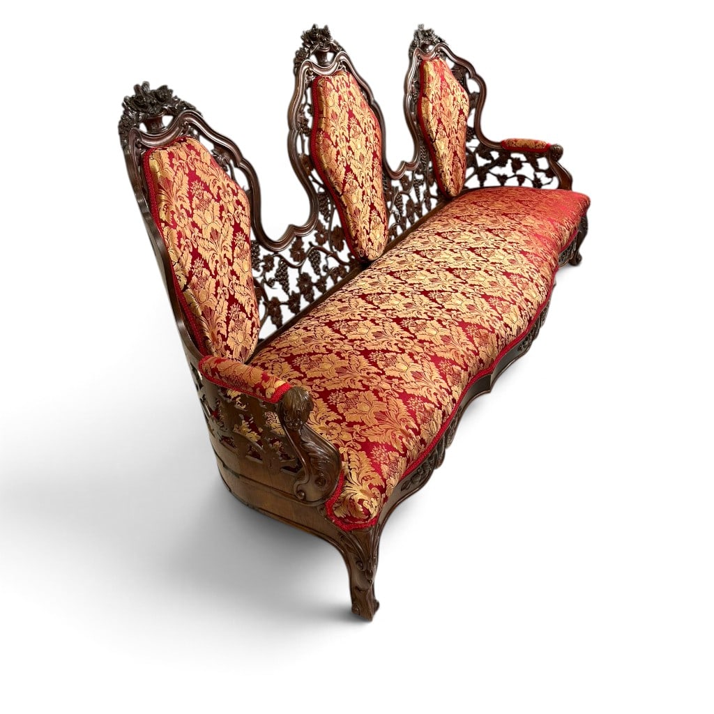 Attributed Belter Custom Pattern Sofa - 2