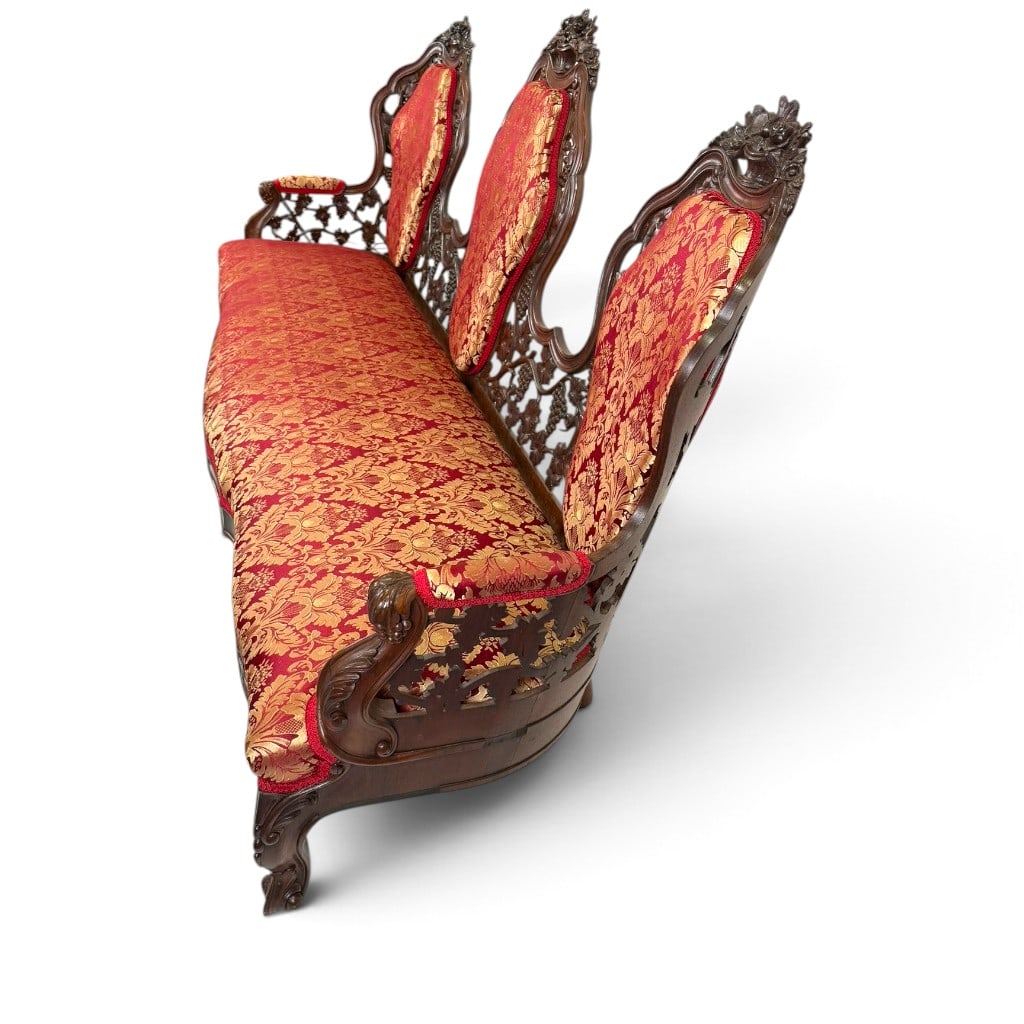 Attributed Belter Custom Pattern Sofa - 3