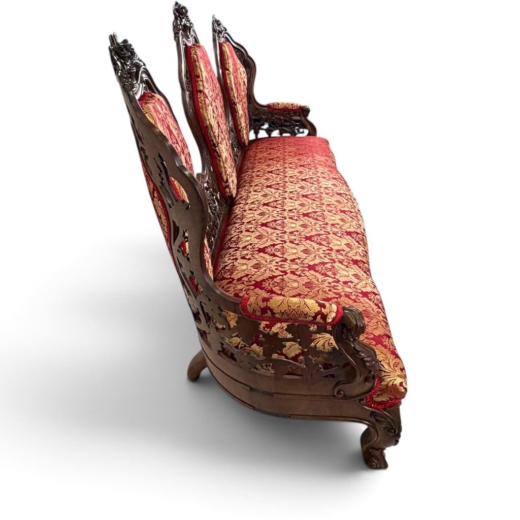 Attributed Belter Custom Pattern Sofa - 5