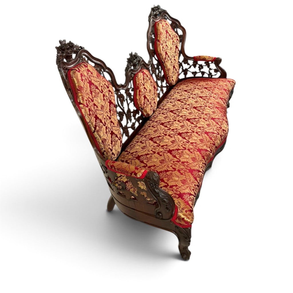 Attributed Belter Custom Pattern Settee - 2