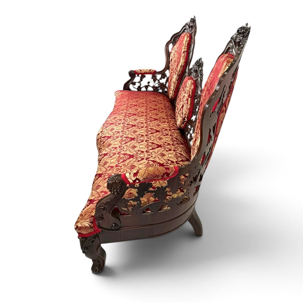 Attributed Belter Custom Pattern Settee - 5