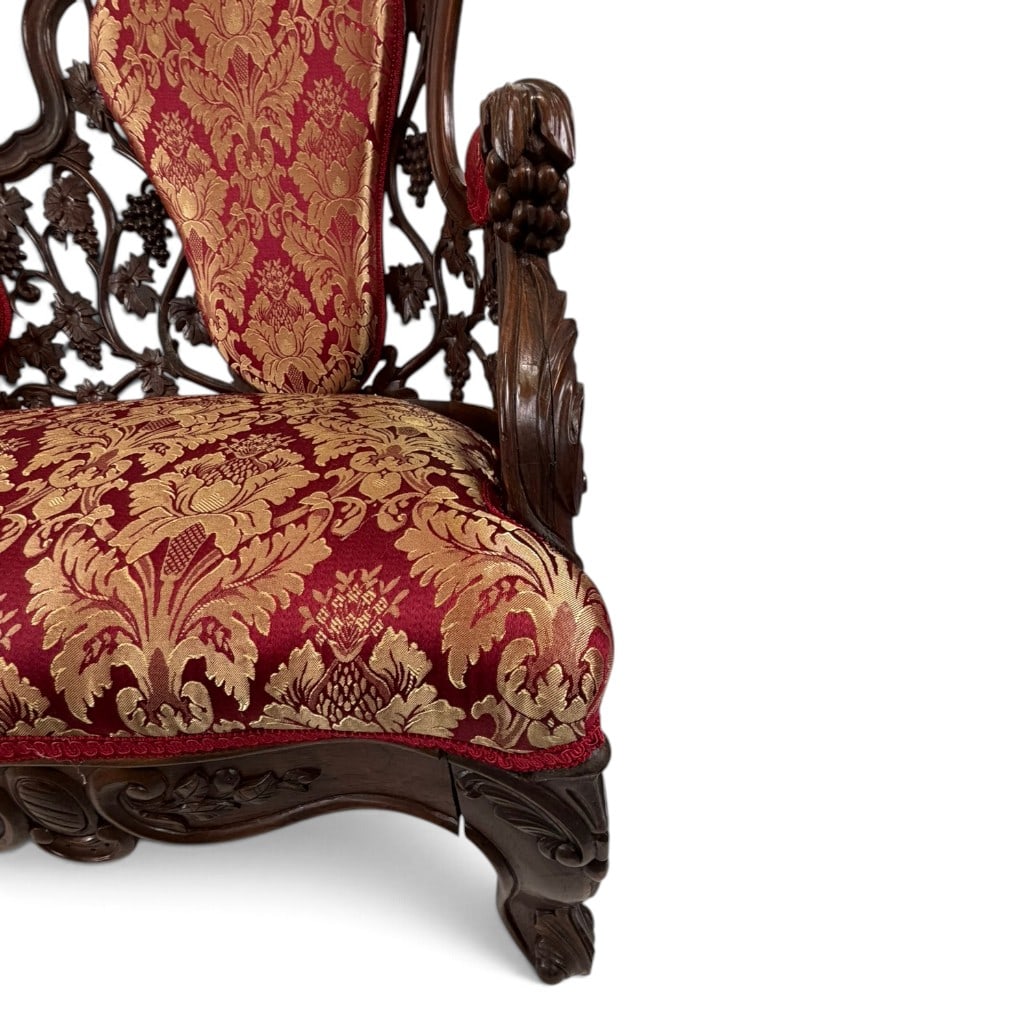 Attributed Belter Custom Pattern Settee - 7