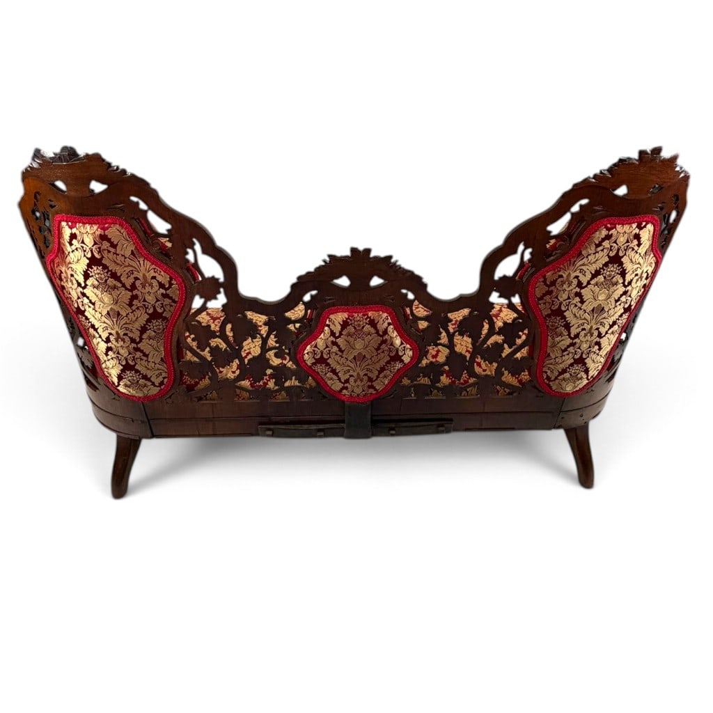 Attributed Belter Custom Pattern Settee - 8