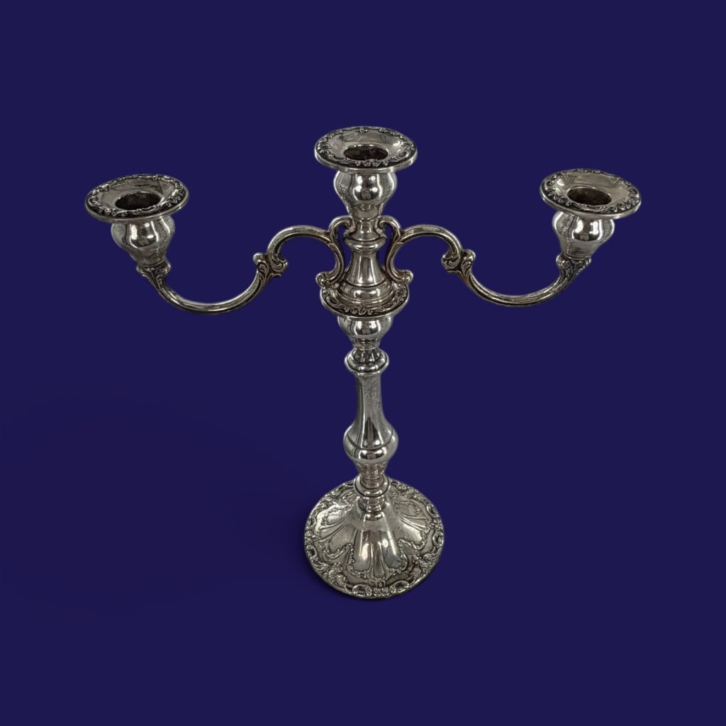 Pair Gorham Chantilly Sterling Candelabra - 3