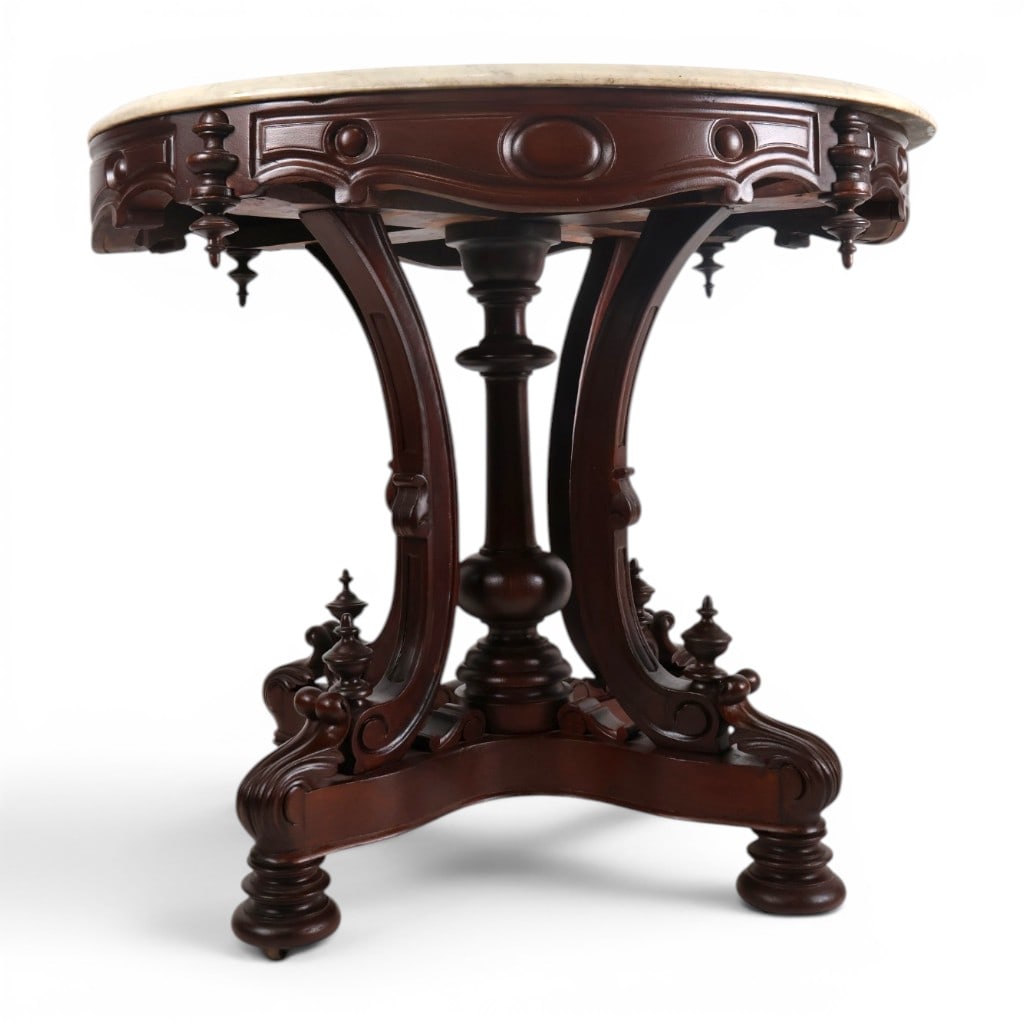 Attr. Thomas Brooks Marble-Top Table - 6