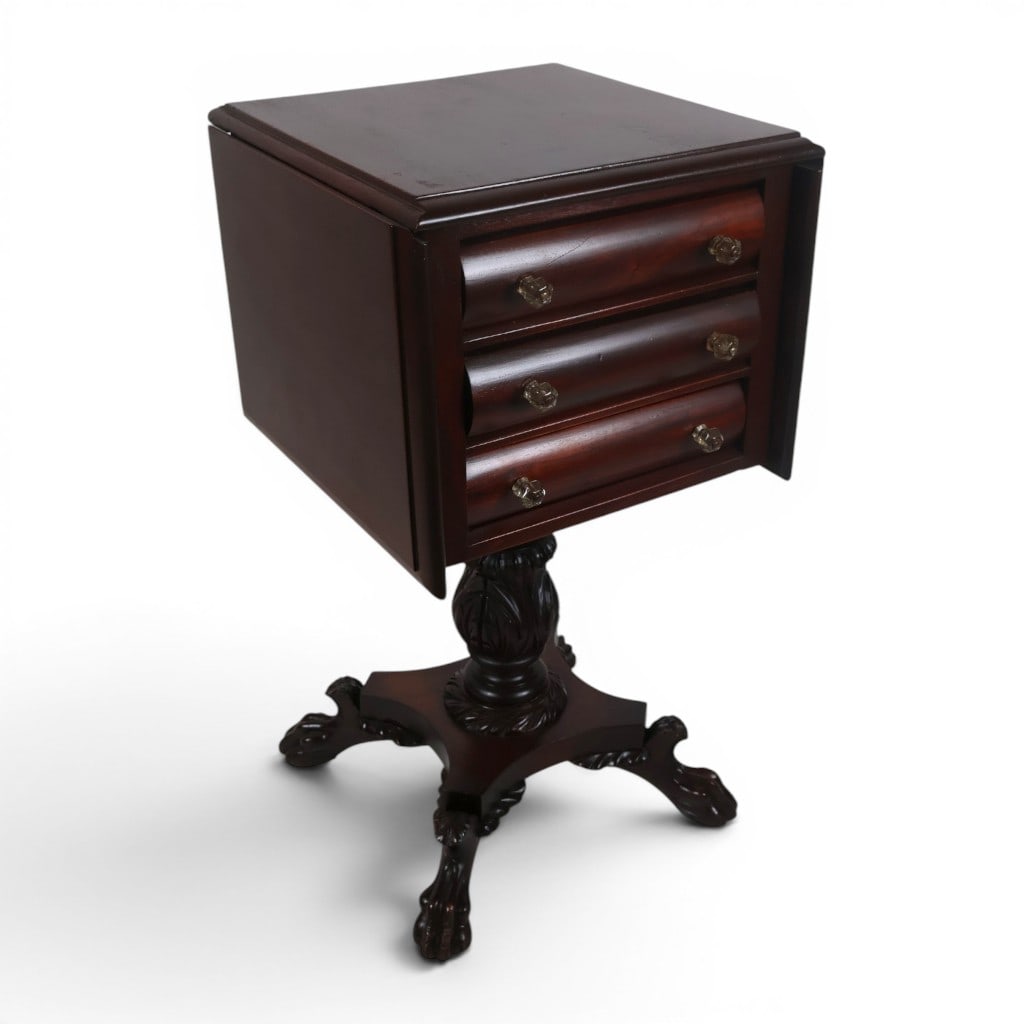 American Classical Mahogany Work Table (1 of 9)