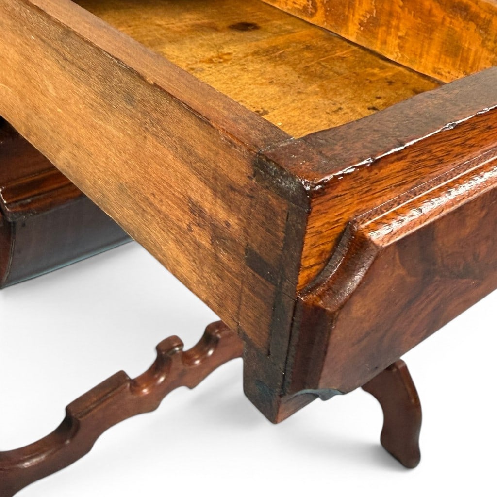 Victorian Walnut Burl Sewing Table - 6