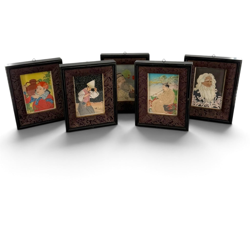 Five Signed Paul Jacoulet Surimono Prints - 2