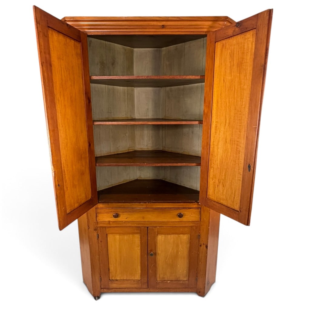 American Pine Corner Cupboard - 2