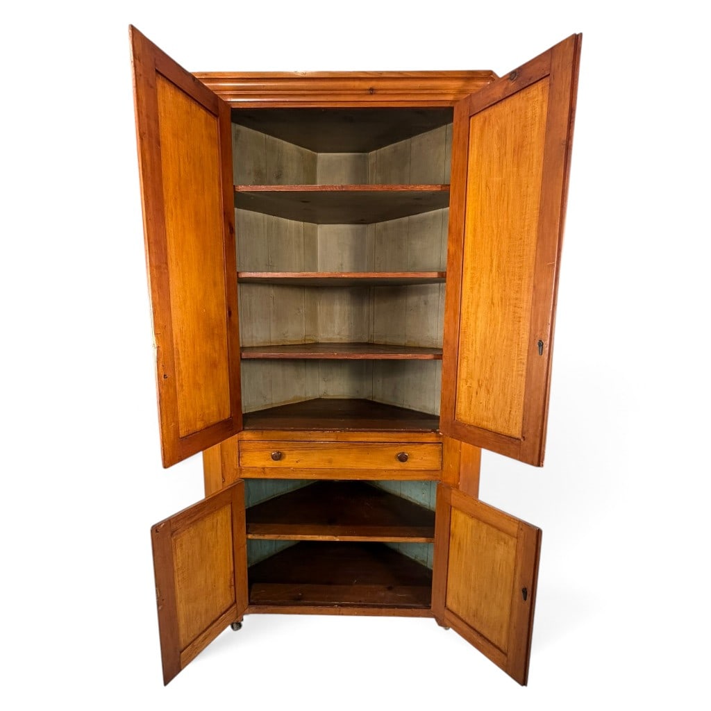 American Pine Corner Cupboard - 4
