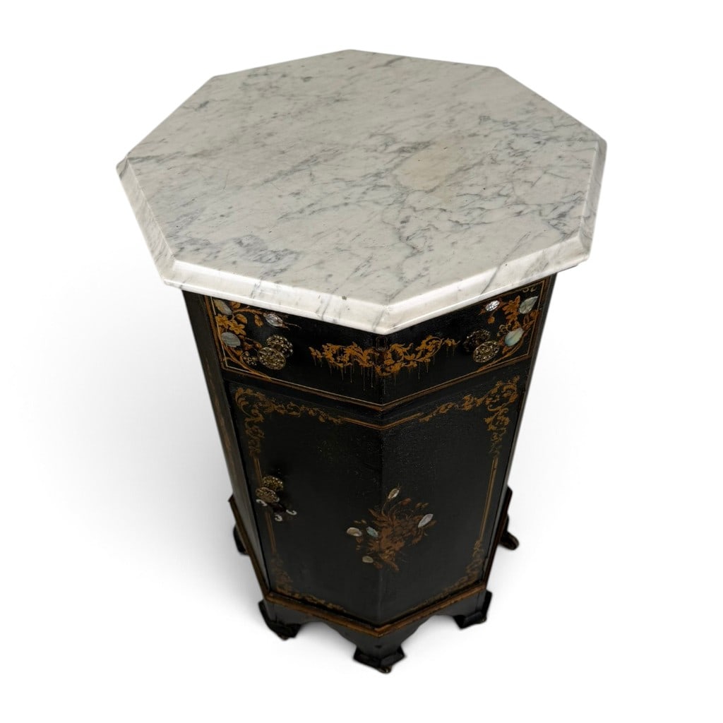 Victorian Ebonized Shell Inlaid Commode - 2