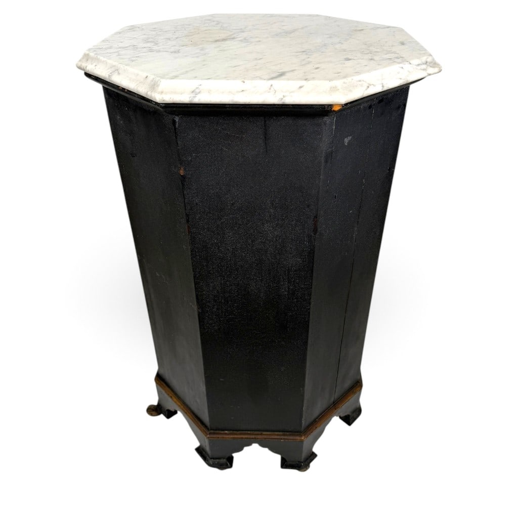 Victorian Ebonized Shell Inlaid Commode - 4