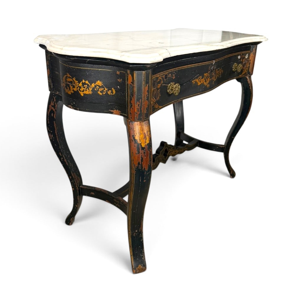 Victorian Ebonized Shell Inlaid Dressing Table - 2