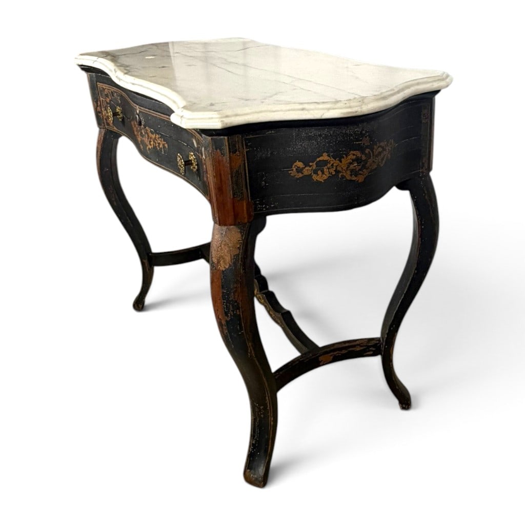Victorian Ebonized Shell Inlaid Dressing Table - 3
