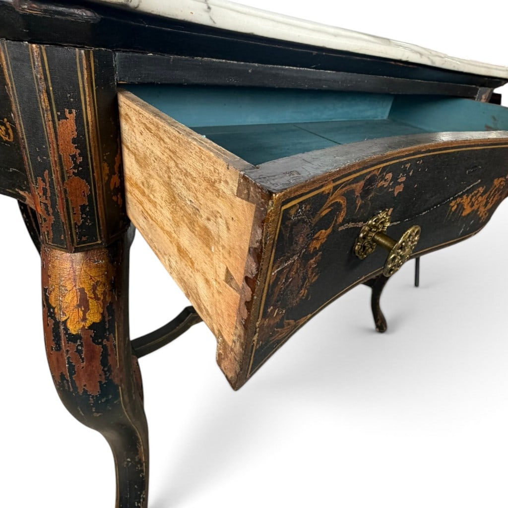 Victorian Ebonized Shell Inlaid Dressing Table - 5
