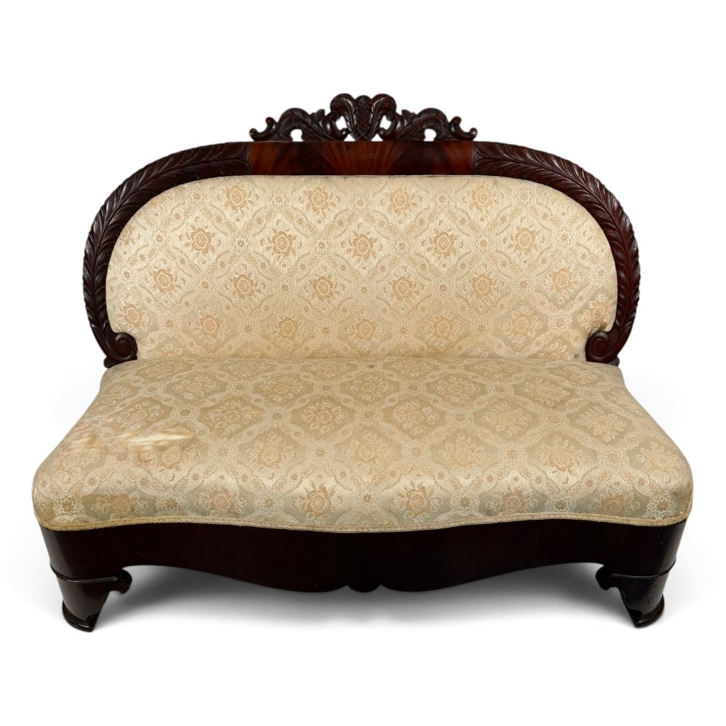 Victorian Mahogany Bustle Bench (1 of 5)
