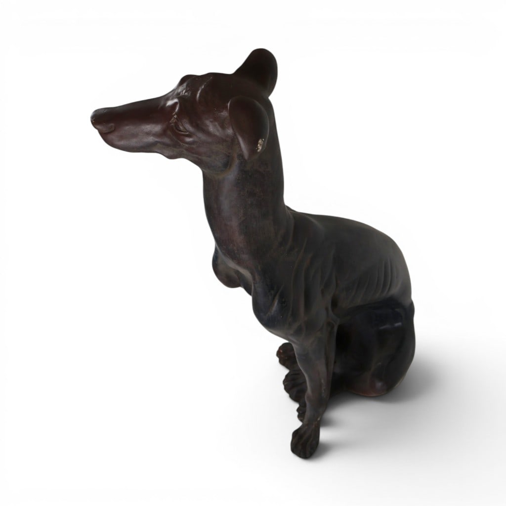 Painted Plaster Greyhound Figure - 3