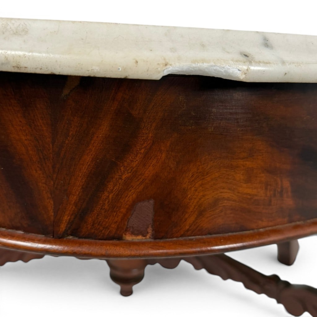 Victorian Marble-Top Coffee Table - 7