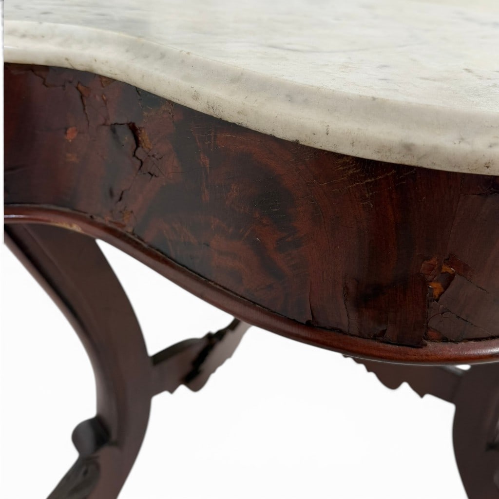 Victorian Marble-Top Coffee Table - 8