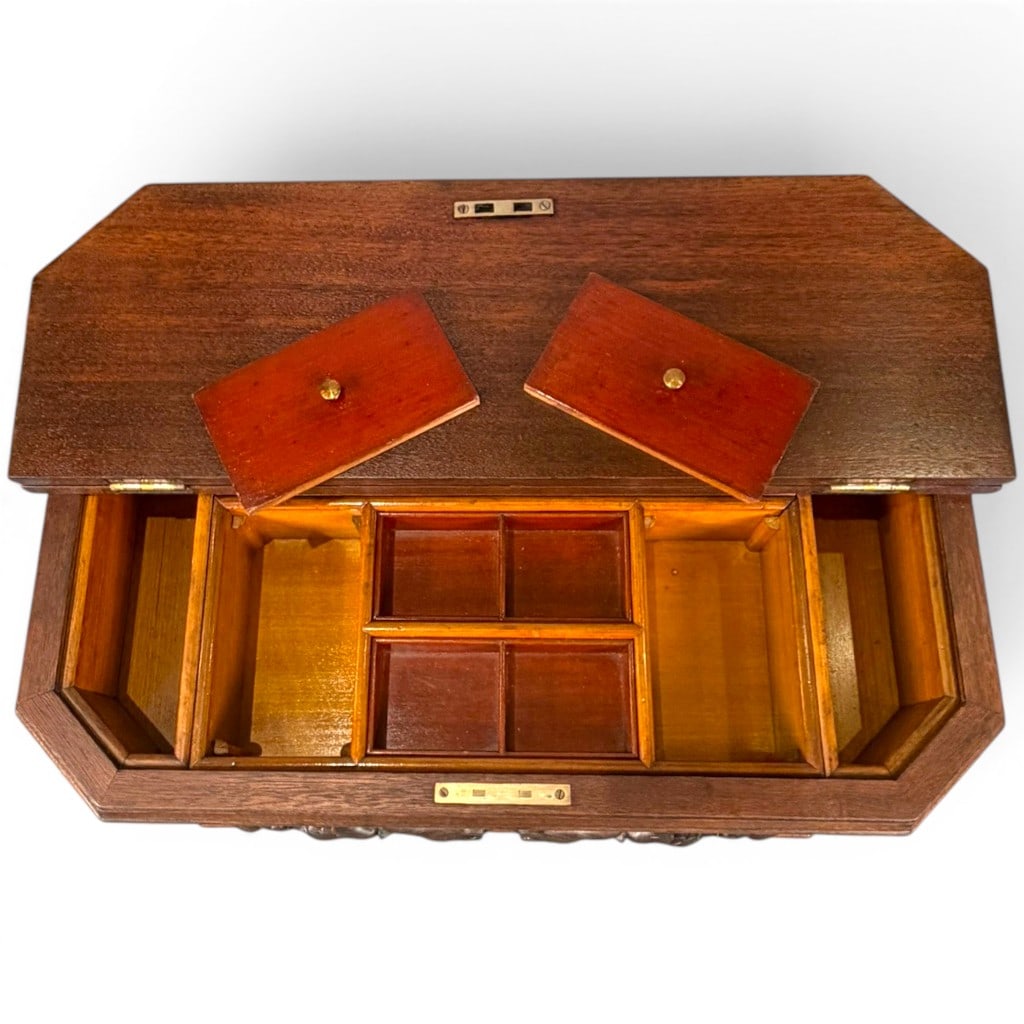 Victorian Walnut Fitted Sewing Table - 8