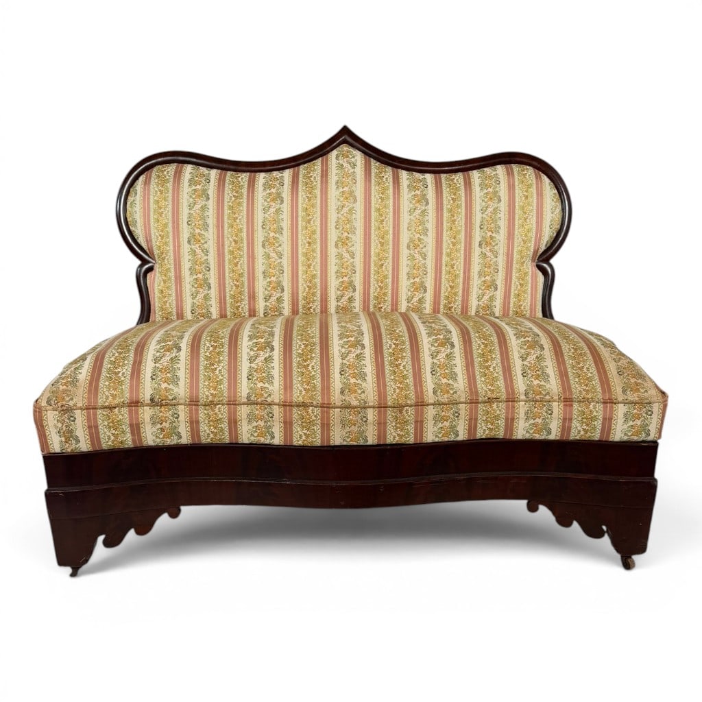 Late Classical Mahogany Settee - 4