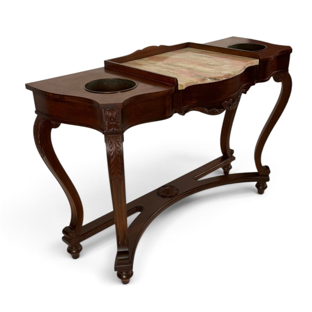 American Art Nouveau Mahogany Double Jardiniere Table (1 of 6)