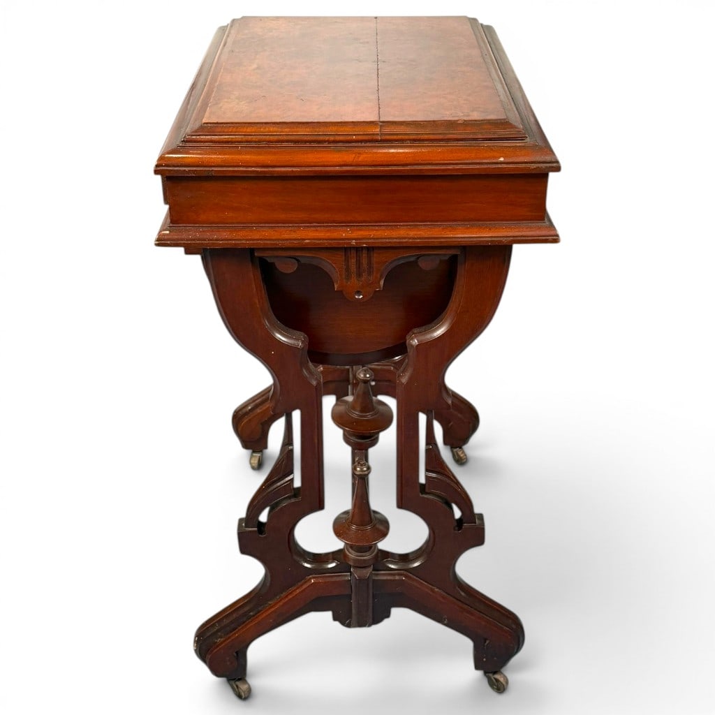 Renaissance Revival Walnut Sewing Table - 5