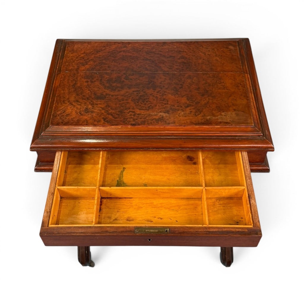 Renaissance Revival Walnut Sewing Table - 9