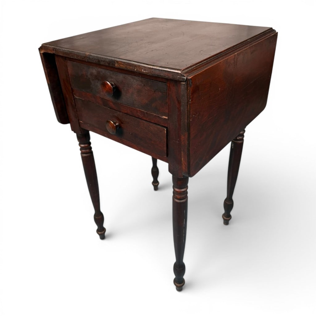 Sheraton Mahogany Drop-Leaf Work Table (1 of 7)