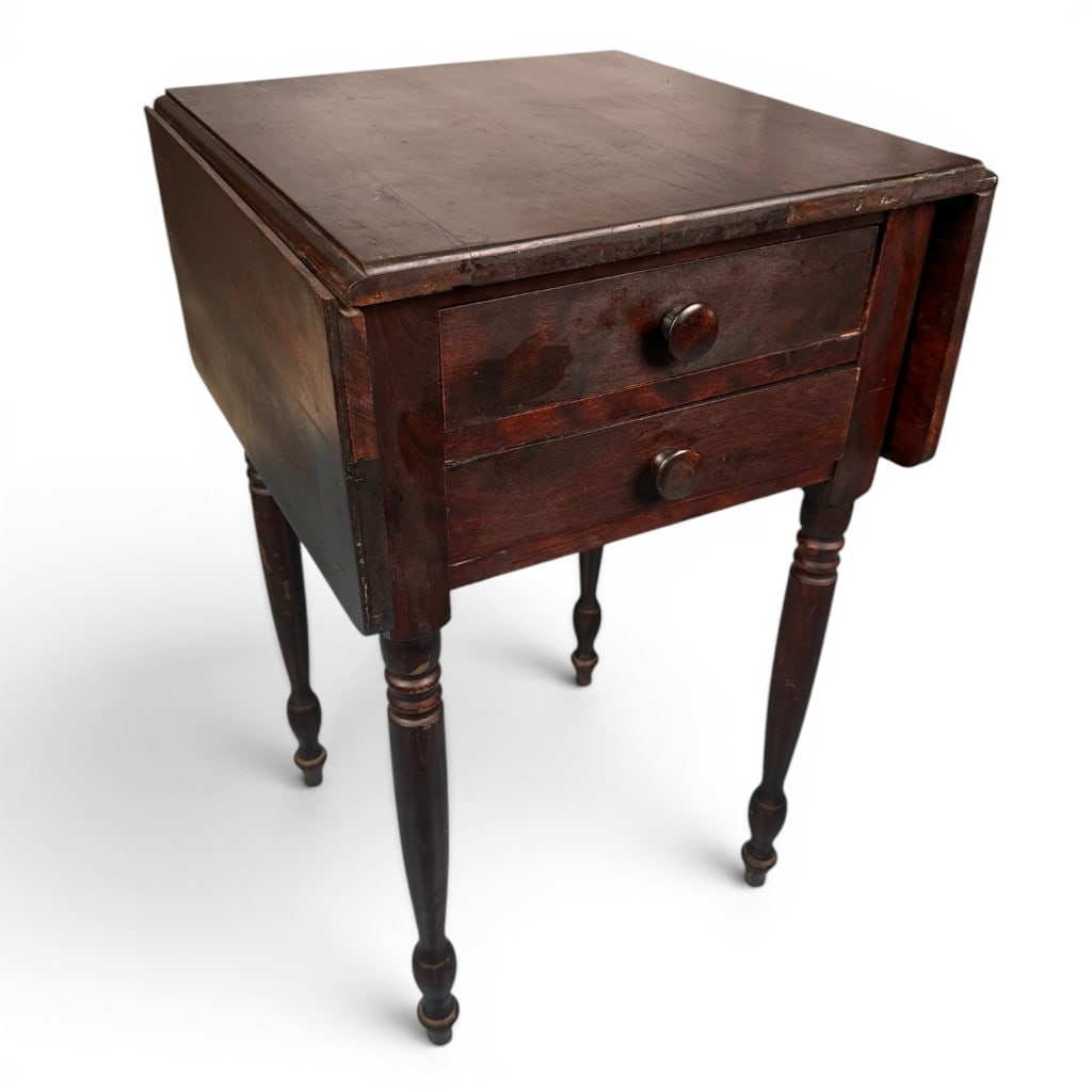 Sheraton Mahogany Drop-Leaf Work Table - 2