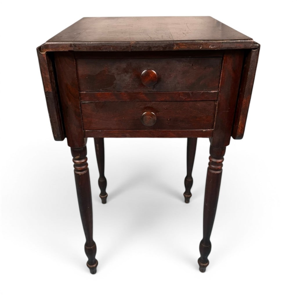 Sheraton Mahogany Drop-Leaf Work Table - 3