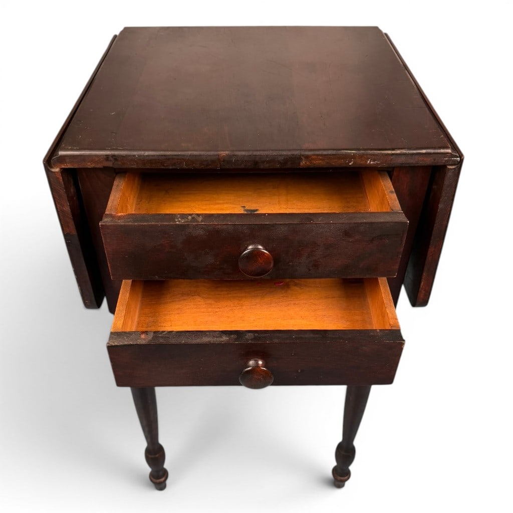 Sheraton Mahogany Drop-Leaf Work Table - 5