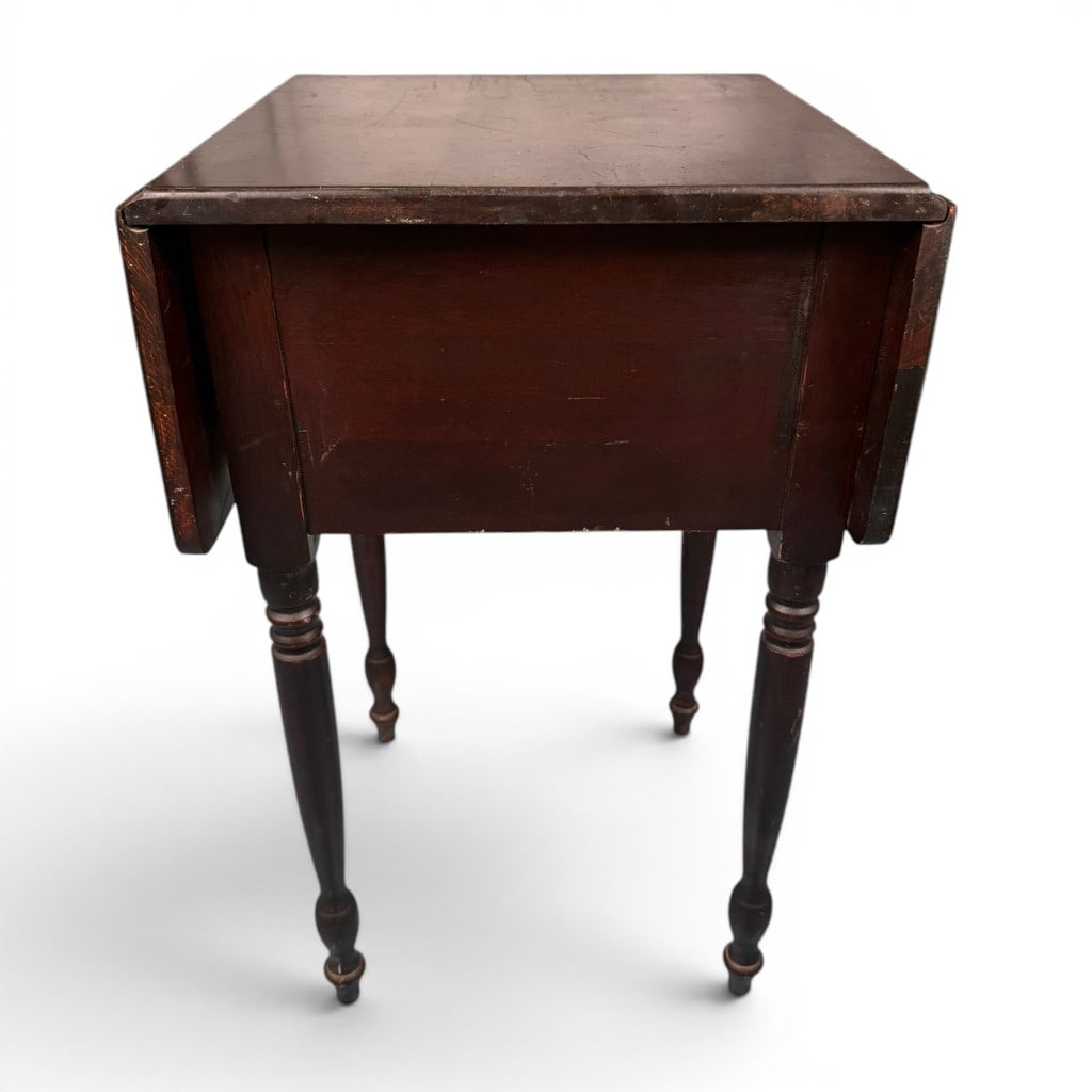 Sheraton Mahogany Drop-Leaf Work Table - 6