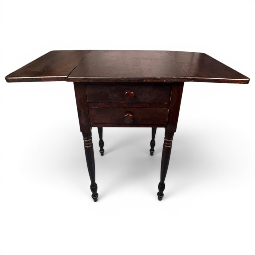 Sheraton Mahogany Drop-Leaf Work Table - 7