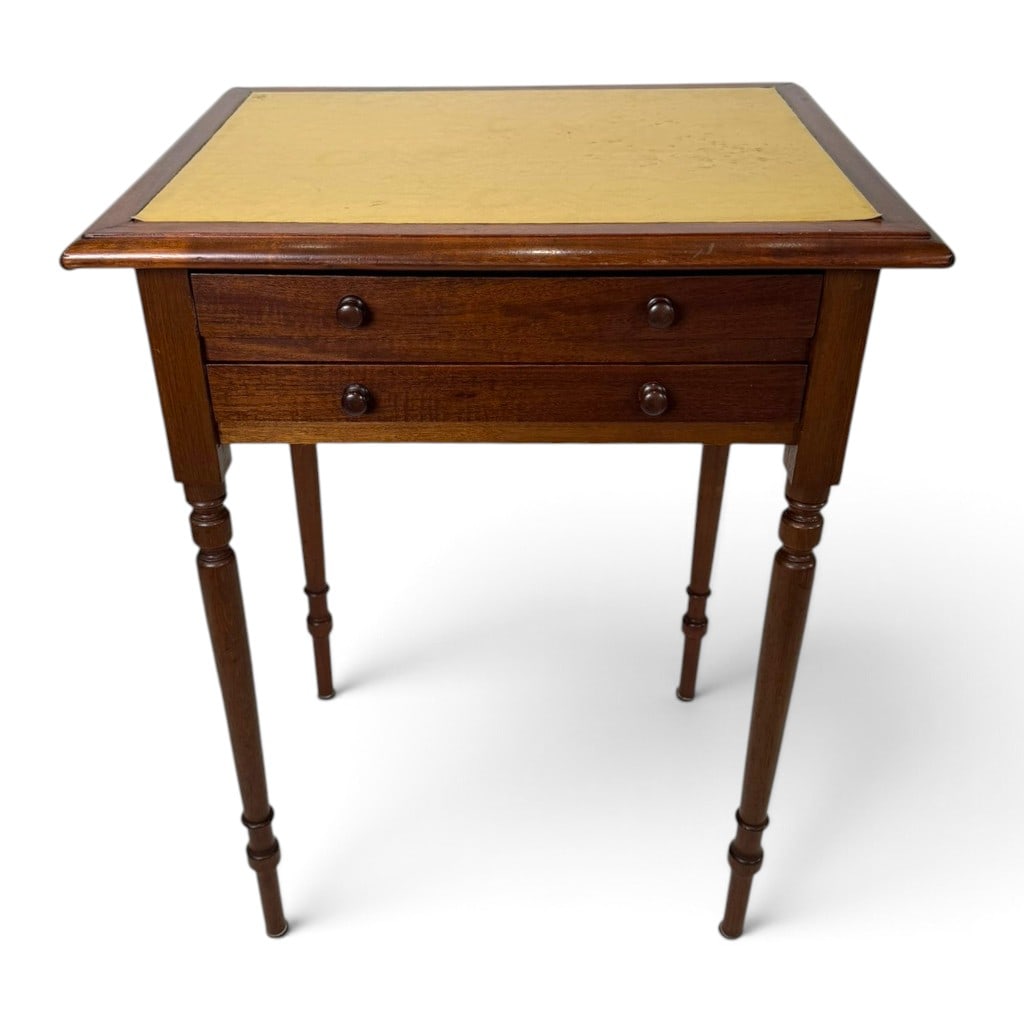 American Mahogany Two-Drawer Work and Writing Table (1 of 5)